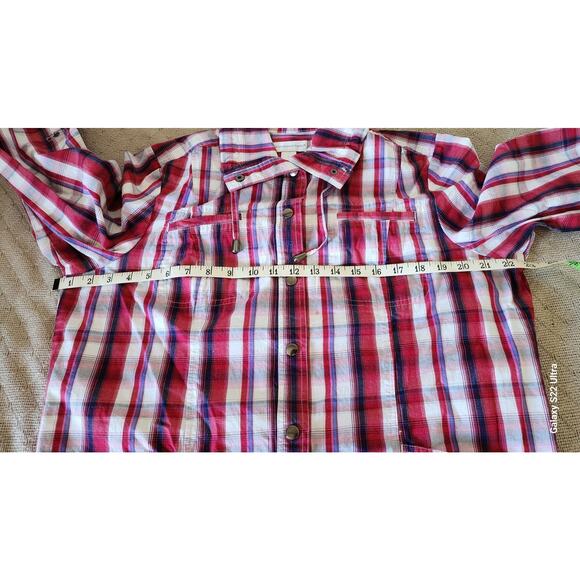 Cj Banks VTG Multicolor Plaid  button Jacket  Breast Pockets Hip pockets W Small - Picture 4 of 15